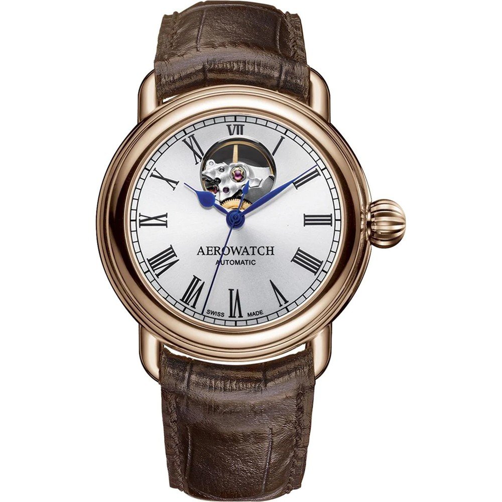 Aerowatch 1942 68900-RO03 1942 Balancier Watch