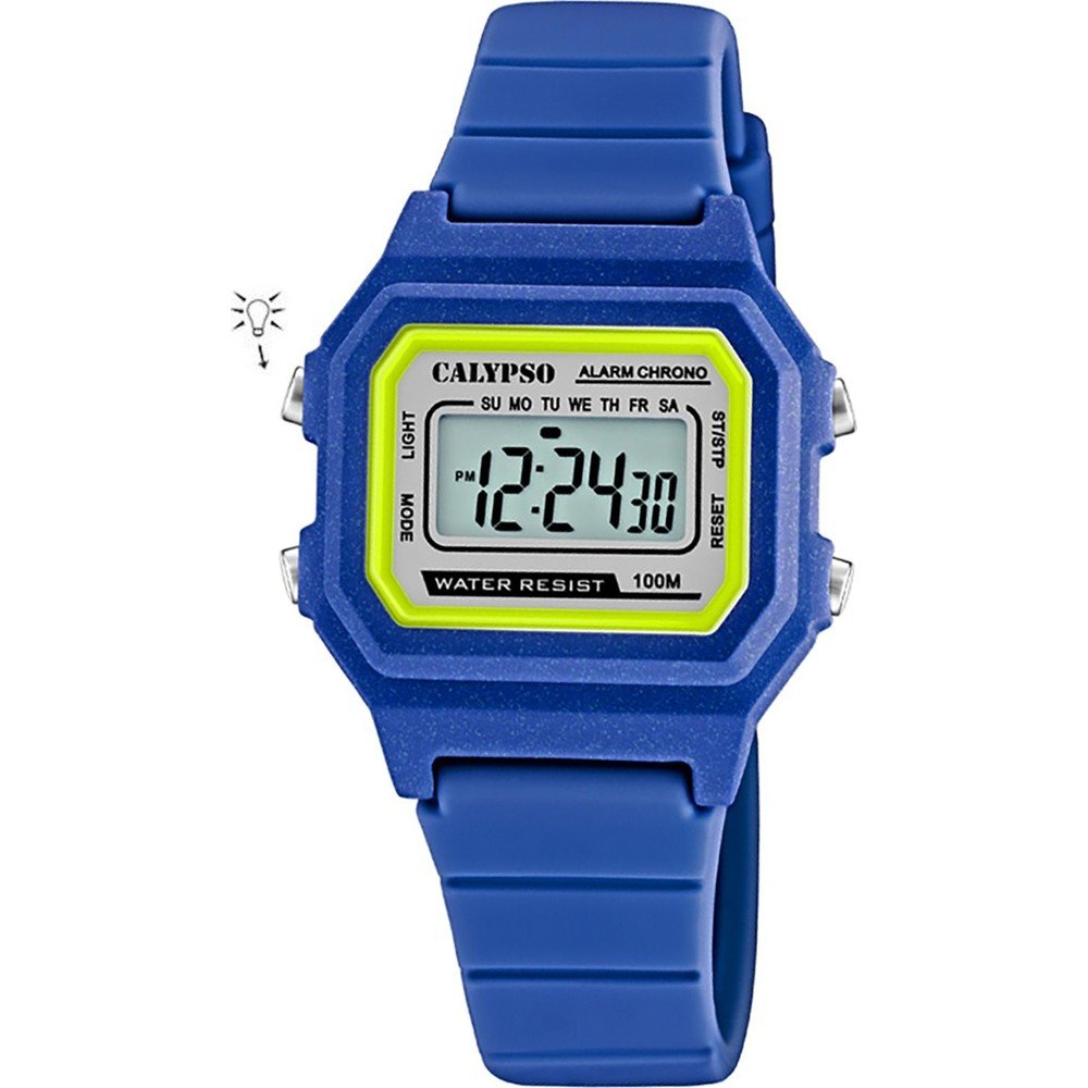 Calypso Unisex digitaal quartz horloge met kunststof band