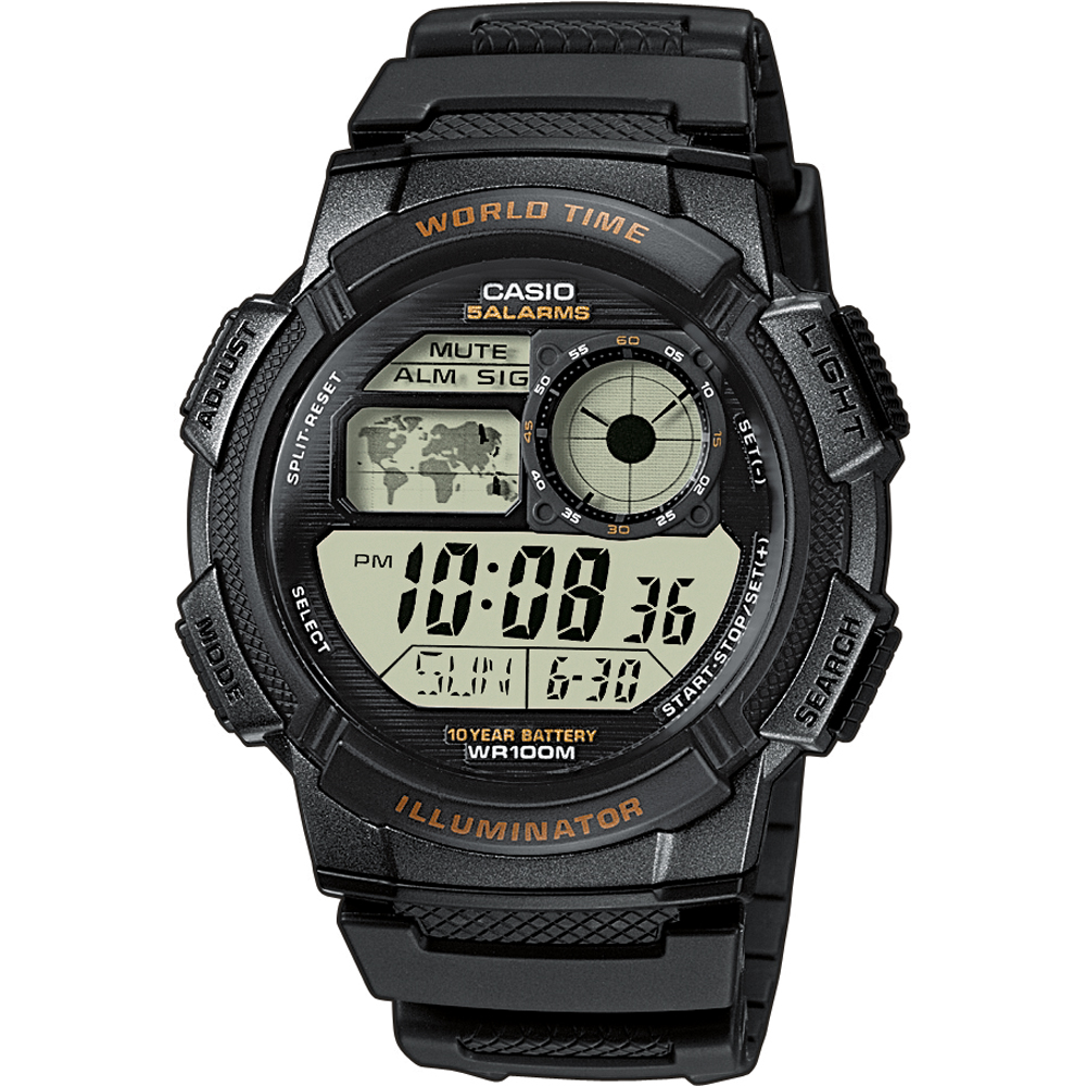 Casio Collection AE-1000W-1AVEF World Time Watch