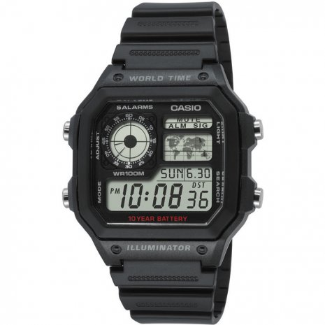 Casio AE-1200WH-1AVEF World Time Watch • EAN: 4971850968740 • Watch.co.uk