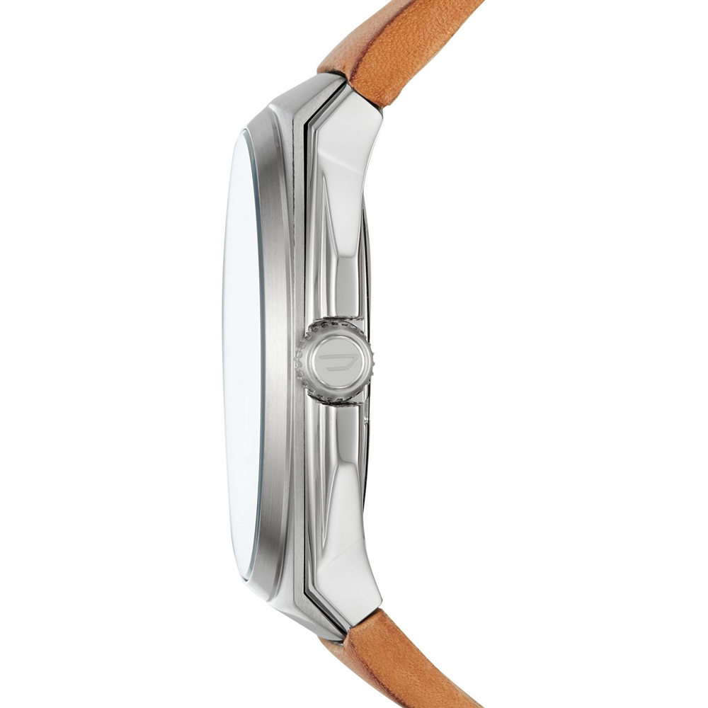 Diesel Stigg Silver Black Dial Brown Leather Men`s DZ1883 Watch - Diesel  watch - 698615132270 | Fash Brands