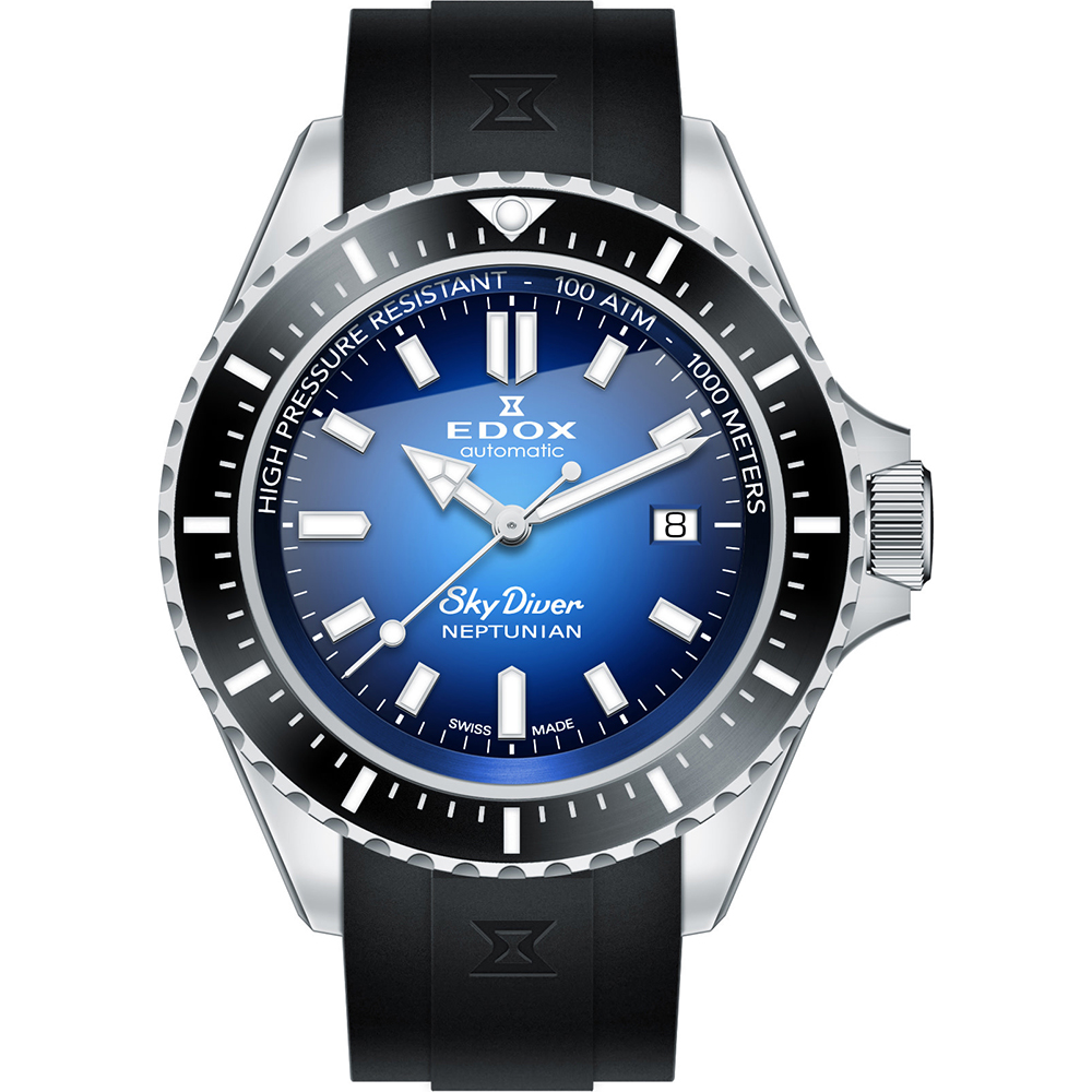 Edox Skydiver 80120-3NCA-BUIDN Skydiver Neptunian Watch