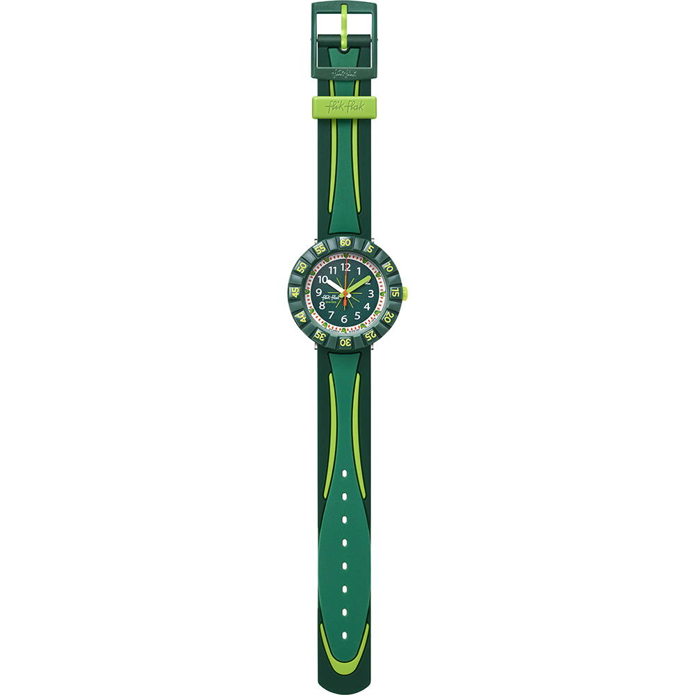 Flik Flak 7+ Power Time FCSP074 All Green Watch