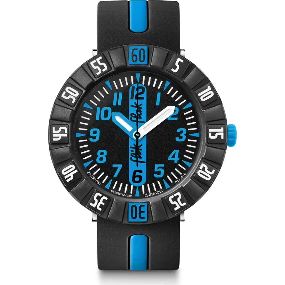 Flik Flak 7+ Power Time FCSP031 Blue Ahead Watch