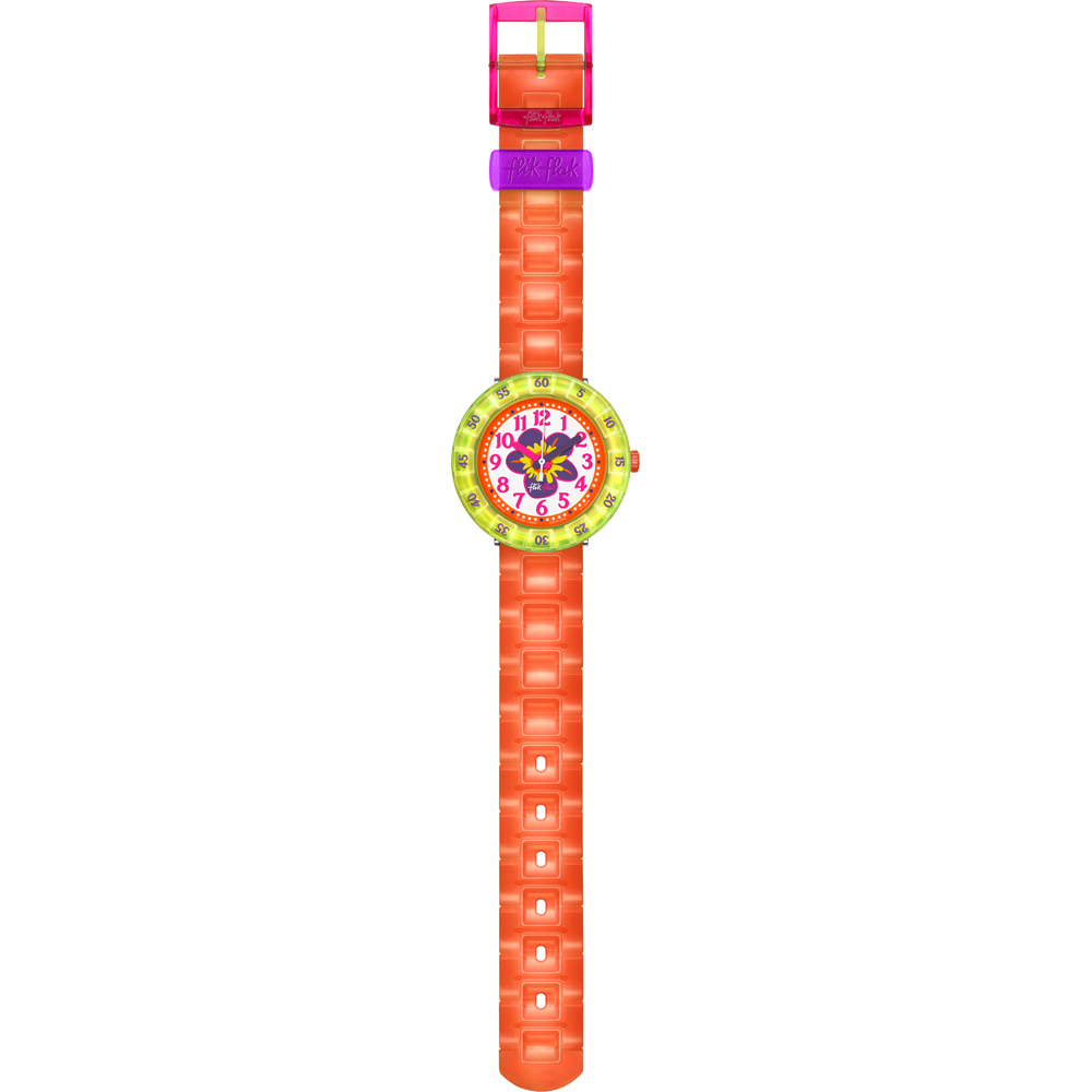 Flik Flak 7+ Power Time FCSP030 Chewy Orange Watch