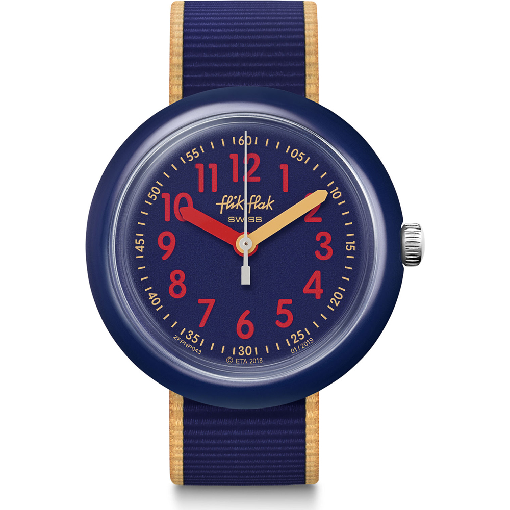 Flik Flak 5+ Power Time FPNP043 Color Blast Blue Watch