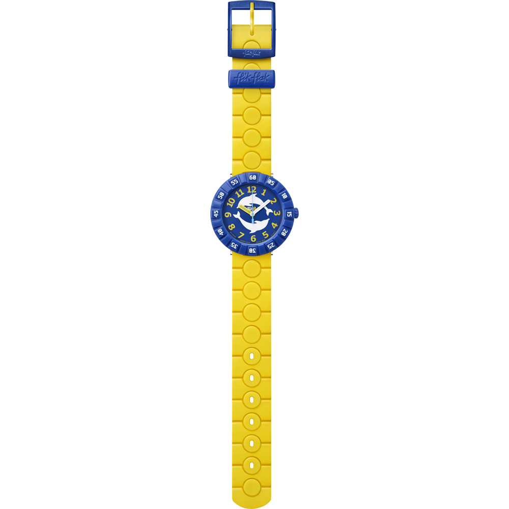 Flik Flak 7+ Power Time FCSP056 Dolph in Yellow Watch