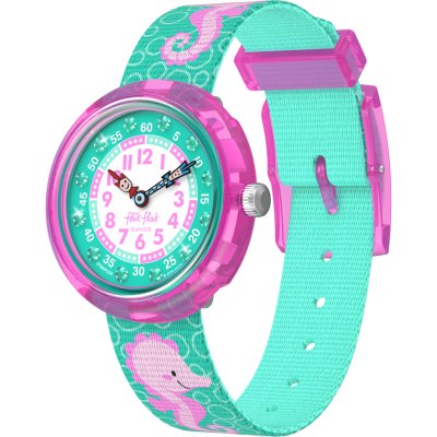 Flik Flak 3+ Story Time FBNP256 Bubbly Seahorse Watch