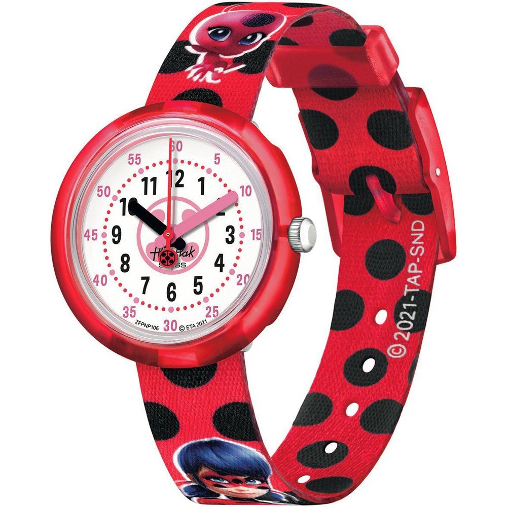Flik Flak 5+ Power Time FPNP106 Miraculous Ladybug Watch
