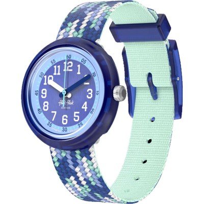 Flik Flak 5+ Power Time FPNP169 Braid in blue Watch