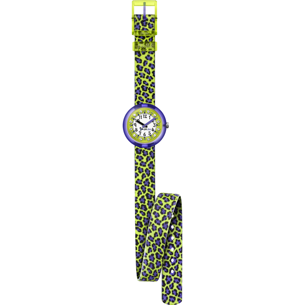 Flik Flak 5+ Power Time FPNP009 Green Jubatus Watch