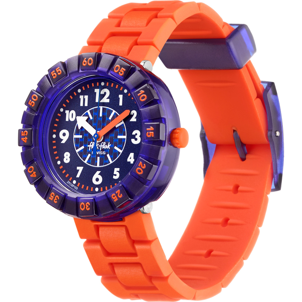 Flik Flak 7+ Power Time FCSP103 Orangebrick Watch