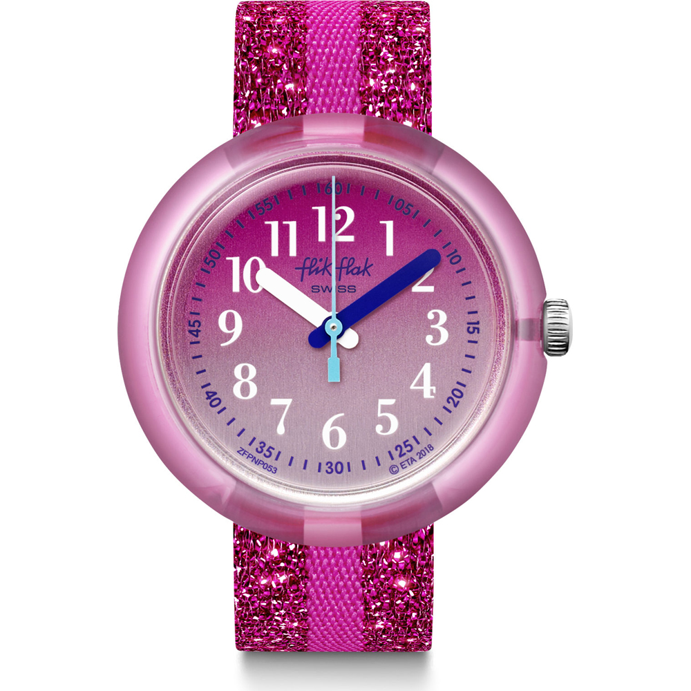 Flik Flak 5+ Power Time FPNP053 Pink Sparkle Watch