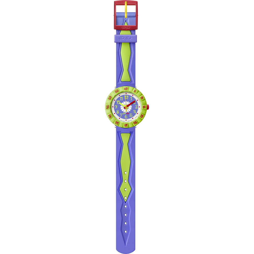 Flik Flak 7+ Power Time FCSP035 Purple Flower Watch