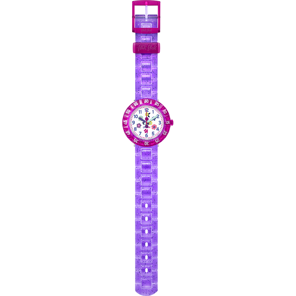 Flik Flak 7+ Power Time FCSP060 Purple Garden Watch