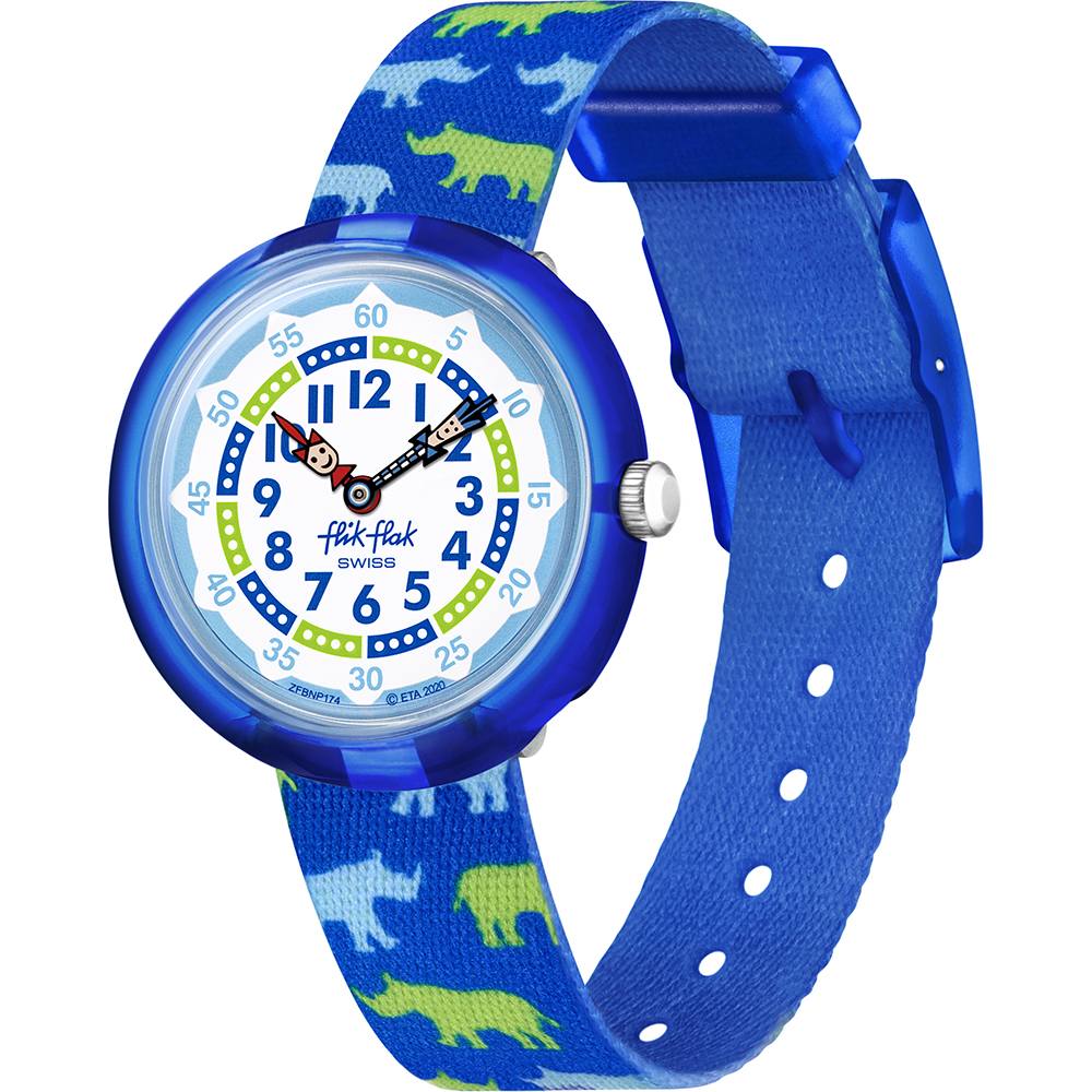 Flik Flak 3+ Story Time FBNP174 Rhinoferoce Watch