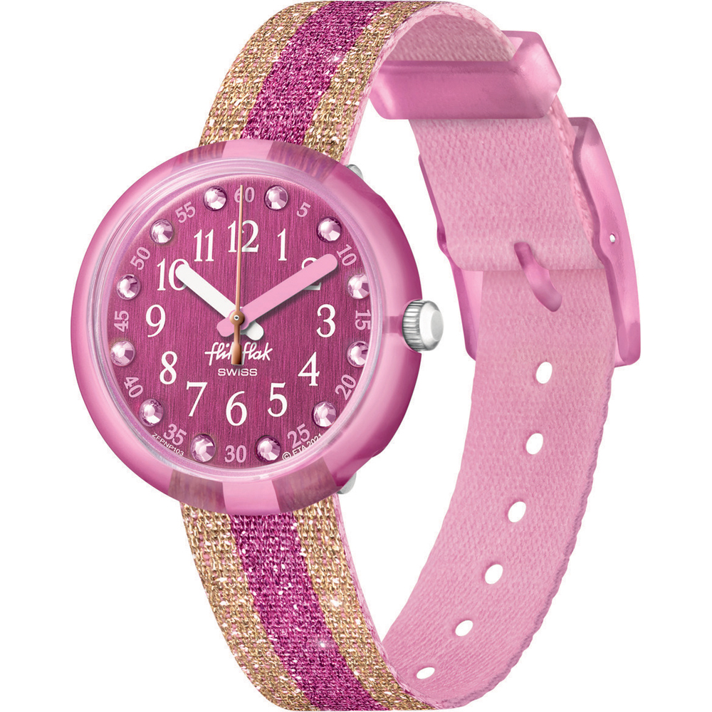 Flik Flak 5+ Power Time FPNP105 Shine In Pink Watch
