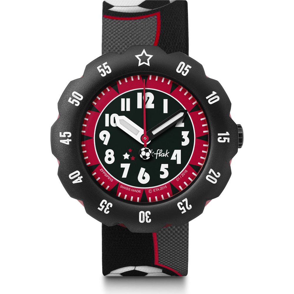 Flik Flak 5+ Power Time FPSP010 Soccer Star Watch