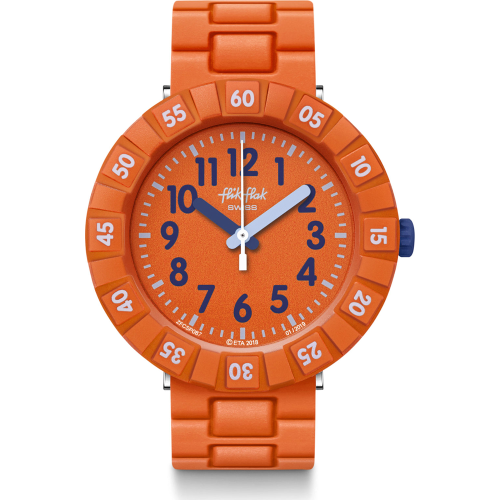 Flik Flak 7+ Power Time FCSP087 Solo Orange Watch