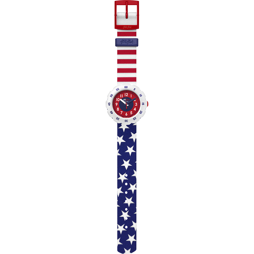 Flik Flak 5+ Power Time FPSP028 Stars And Stripes Watch