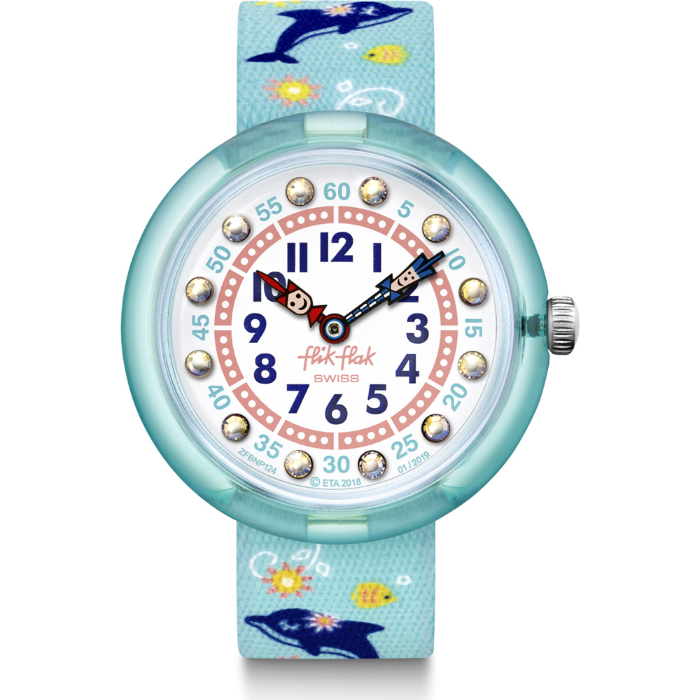 Flik Flak 3+ Story Time FBNP124 Sweet Dolphin Watch