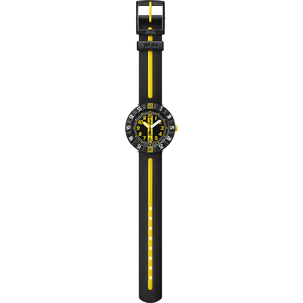 Flik Flak 7+ Power Time FCSP033 Yellow Ahead Watch