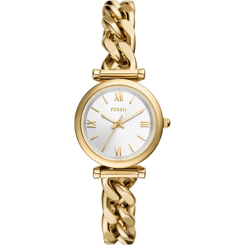 Fossil ES5272 Carlie Gold Plated Bracelet Watch - W10325 | F.Hinds Jewellers