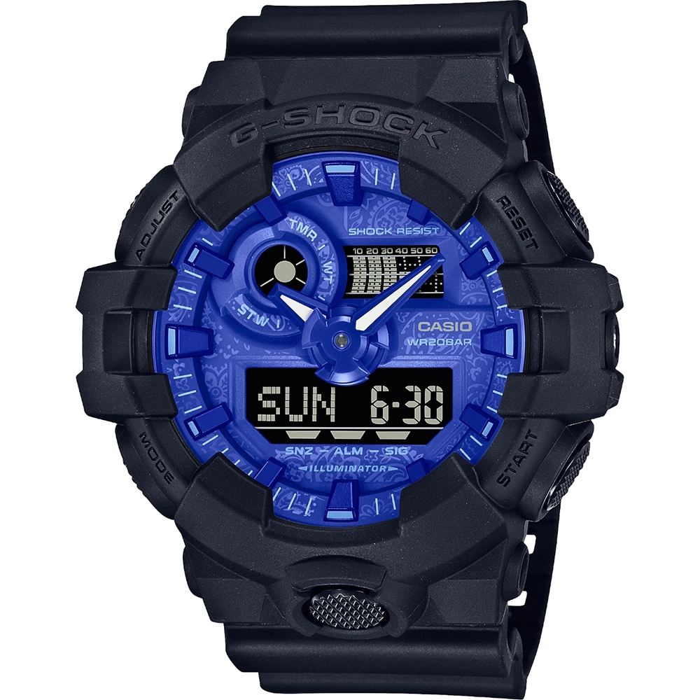 G-Shock Classic Style GA-700BP-1AER Ana-Digi - Blue Paisley Watch