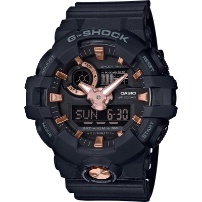 G-Shock Classic Style GA-710B-1A4 Black and Gold Watch