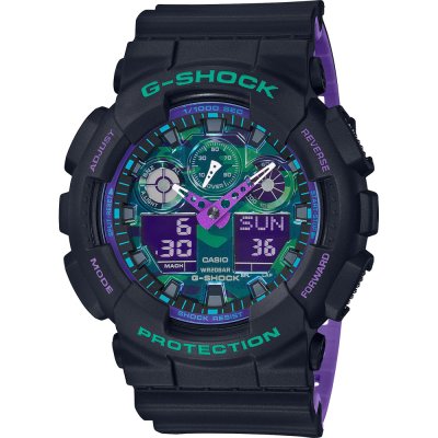 G-Shock Classic Style GA-100BL-1A Ana-Digi - 90s Color Accent Watch