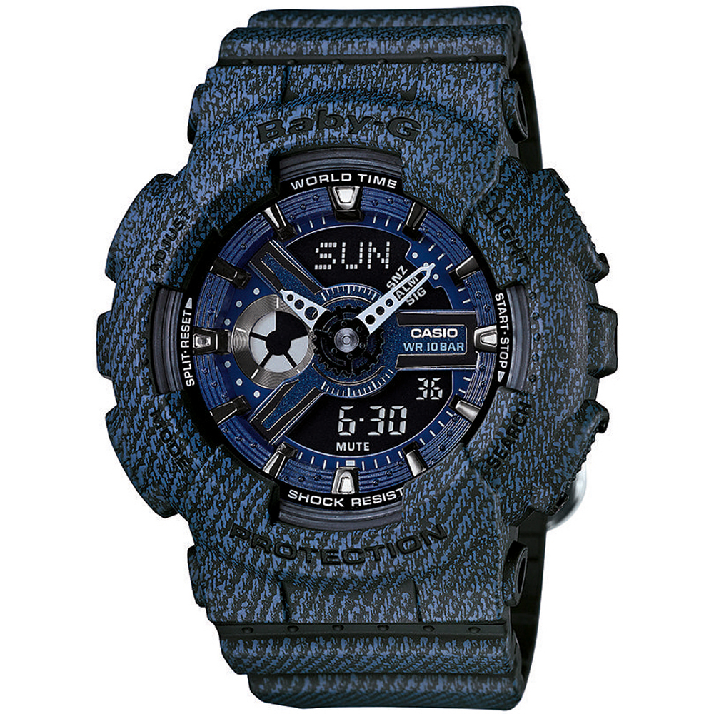 G-Shock Baby-G BA-110DC-2A1ER Denim Color Watch