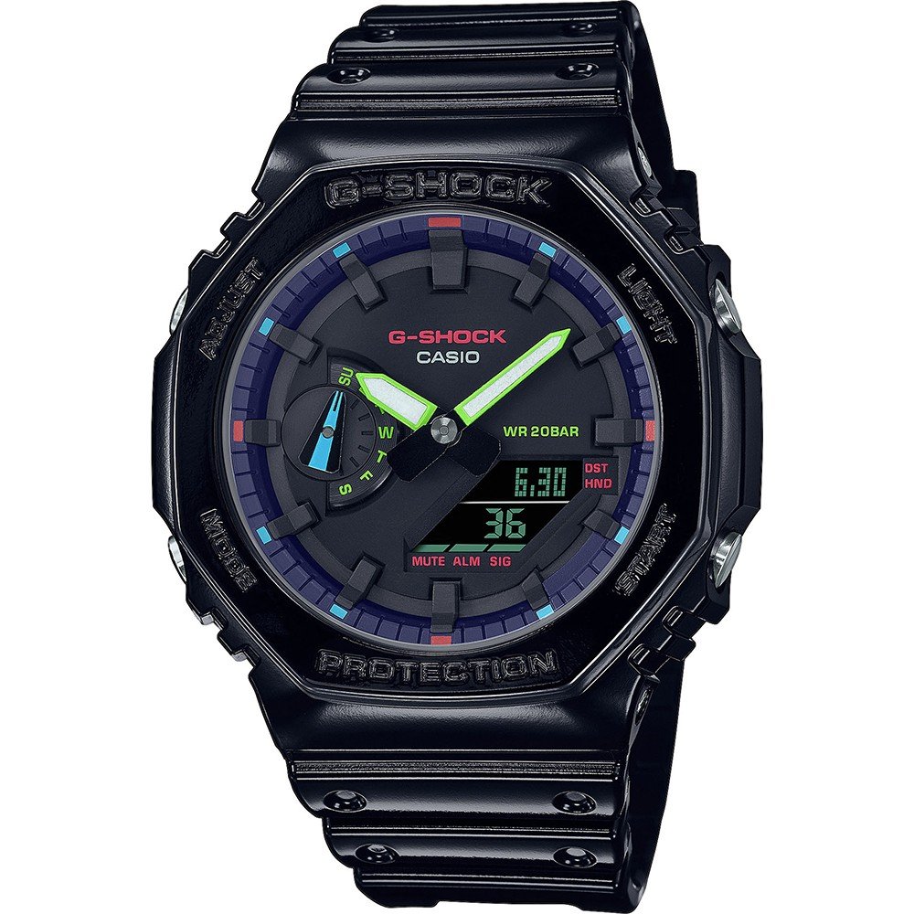 G-Shock Classic Style GA-2100RGB-1AER Virtual Rainbow Watch