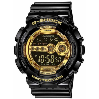 G-Shock Classic Style GD-100GB-1 World Time - Garish Black Watch