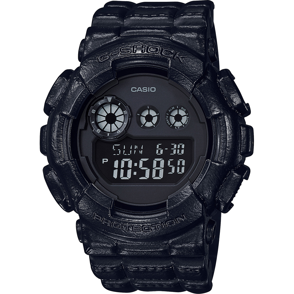 G-Shock Classic Style GD-120BT-1 Black Out Texture Watch
