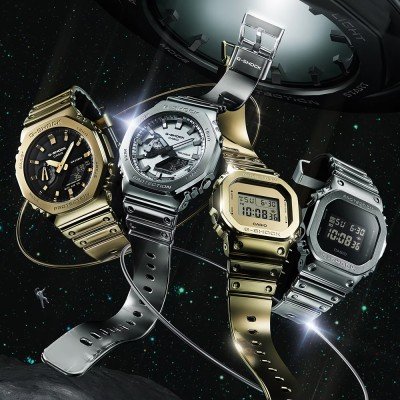 Casio G-Shock Orologio Uomo GM-5600G-9ER THE ORIGIN Collection STAY GOLD, Cassa In Resina 43 Mm