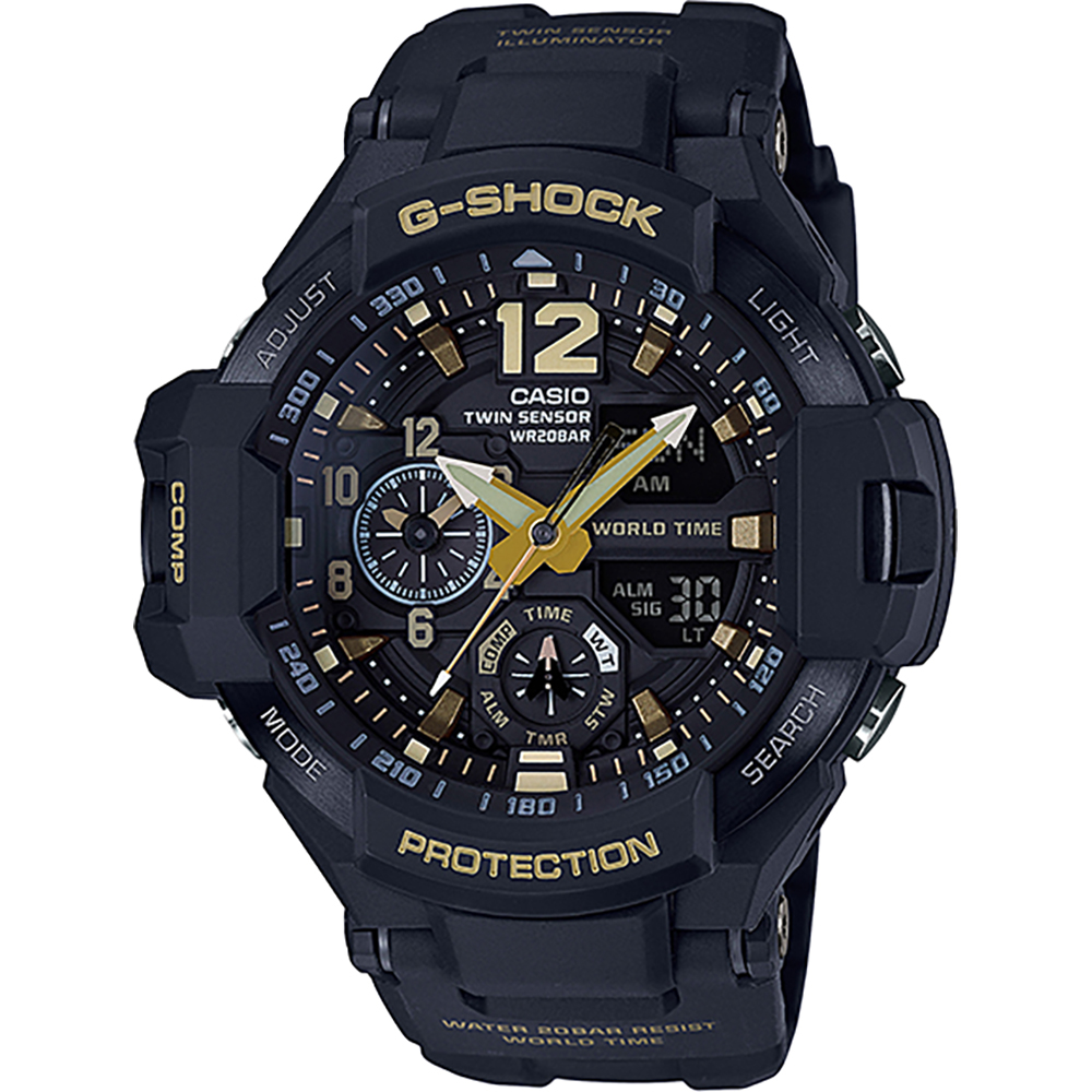G-Shock Gravitymaster GA-1100GB-1A Gravity Master Garish Black Watch