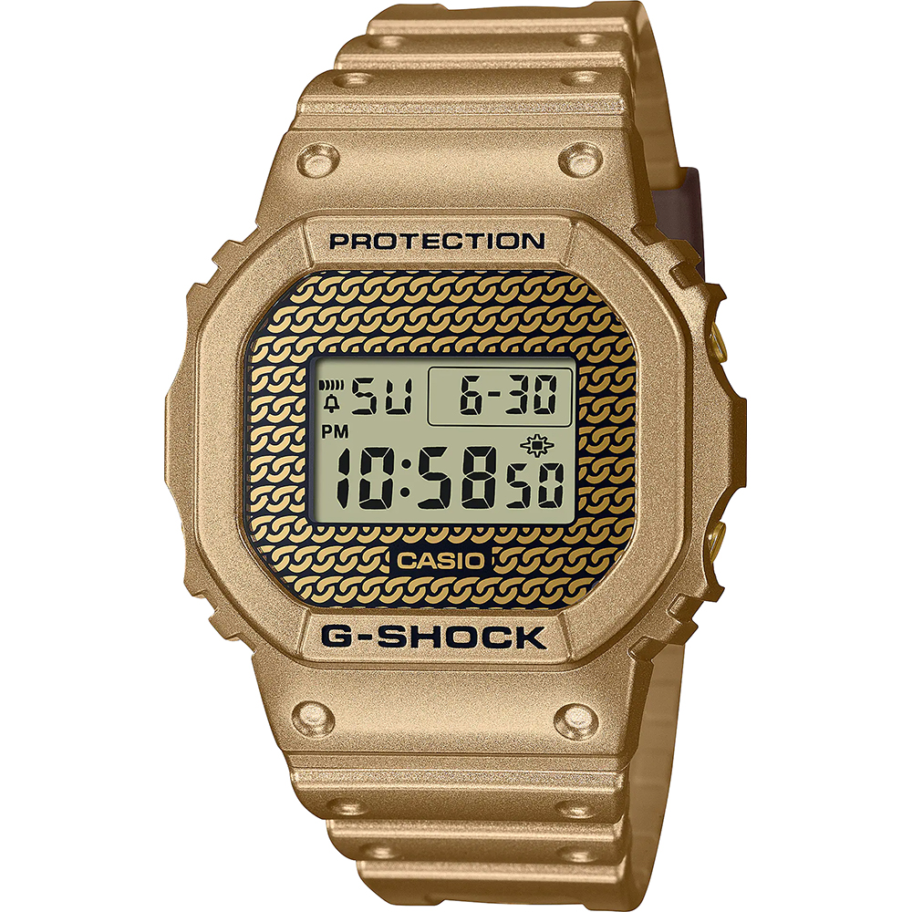 G-Shock Classic Style DWE-5600HG-1ER Hip Hop Gold Chain Watch 窶｢ EAN:  4549526320675 窶｢