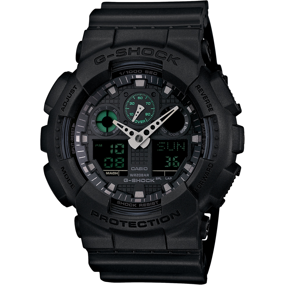 G-Shock Classic Style GA-100MB-1AER Mission Black Watch