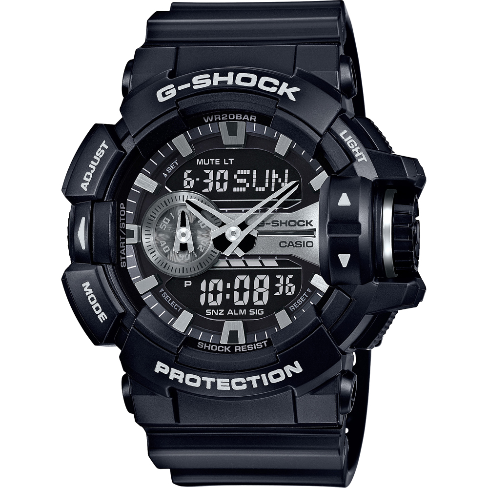 G-Shock Classic Style GA-400GB-1A Rotary Switch Garrish Black Watch