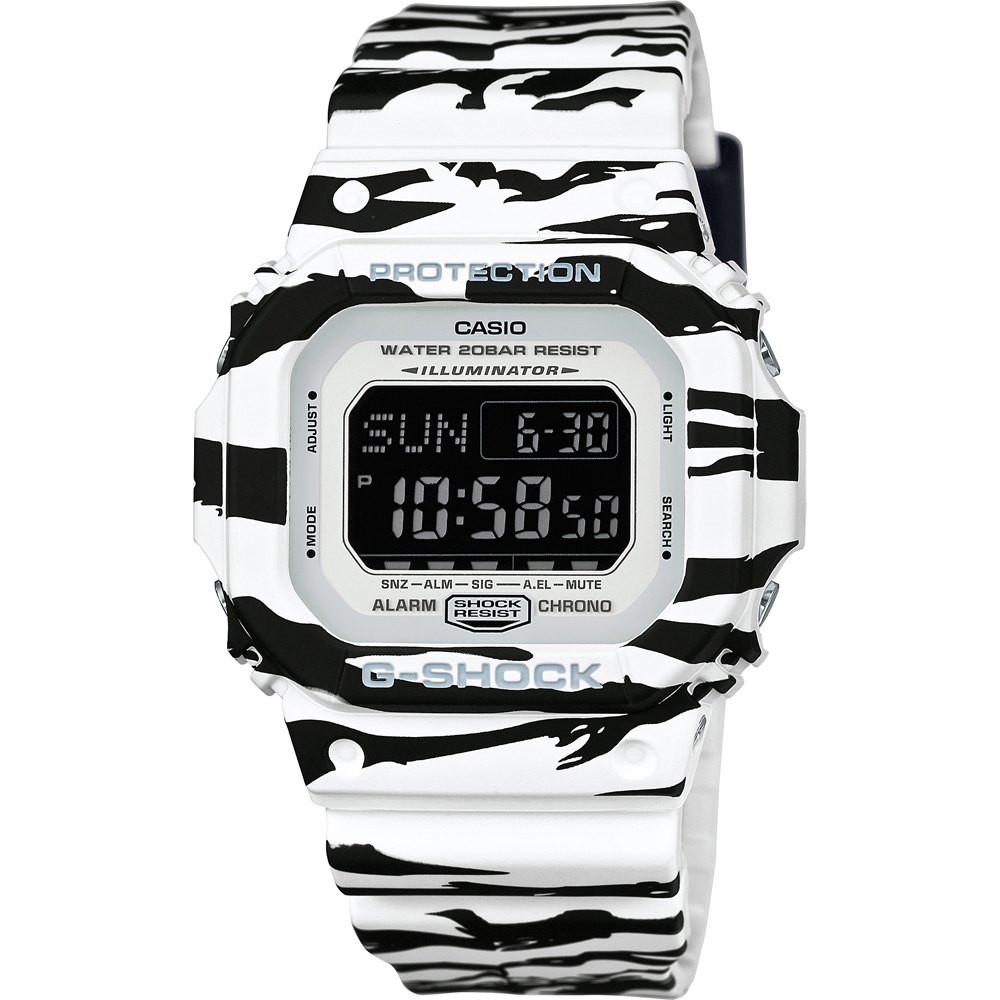 G-Shock Classic Style DW-D5600BW-7 Team Zebra Watch