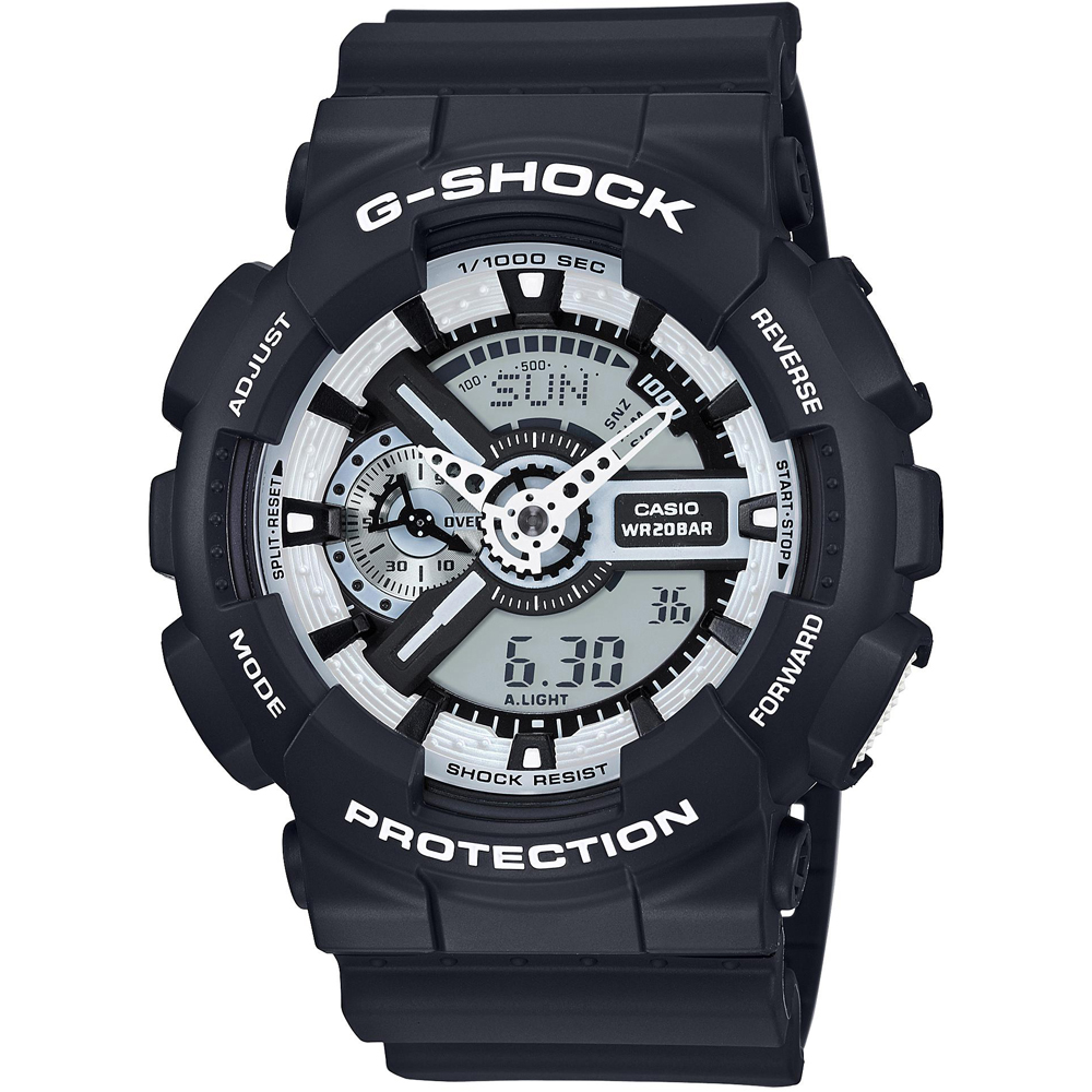 G-Shock Classic Style GA-110BW-1AER Team Zebra Watch