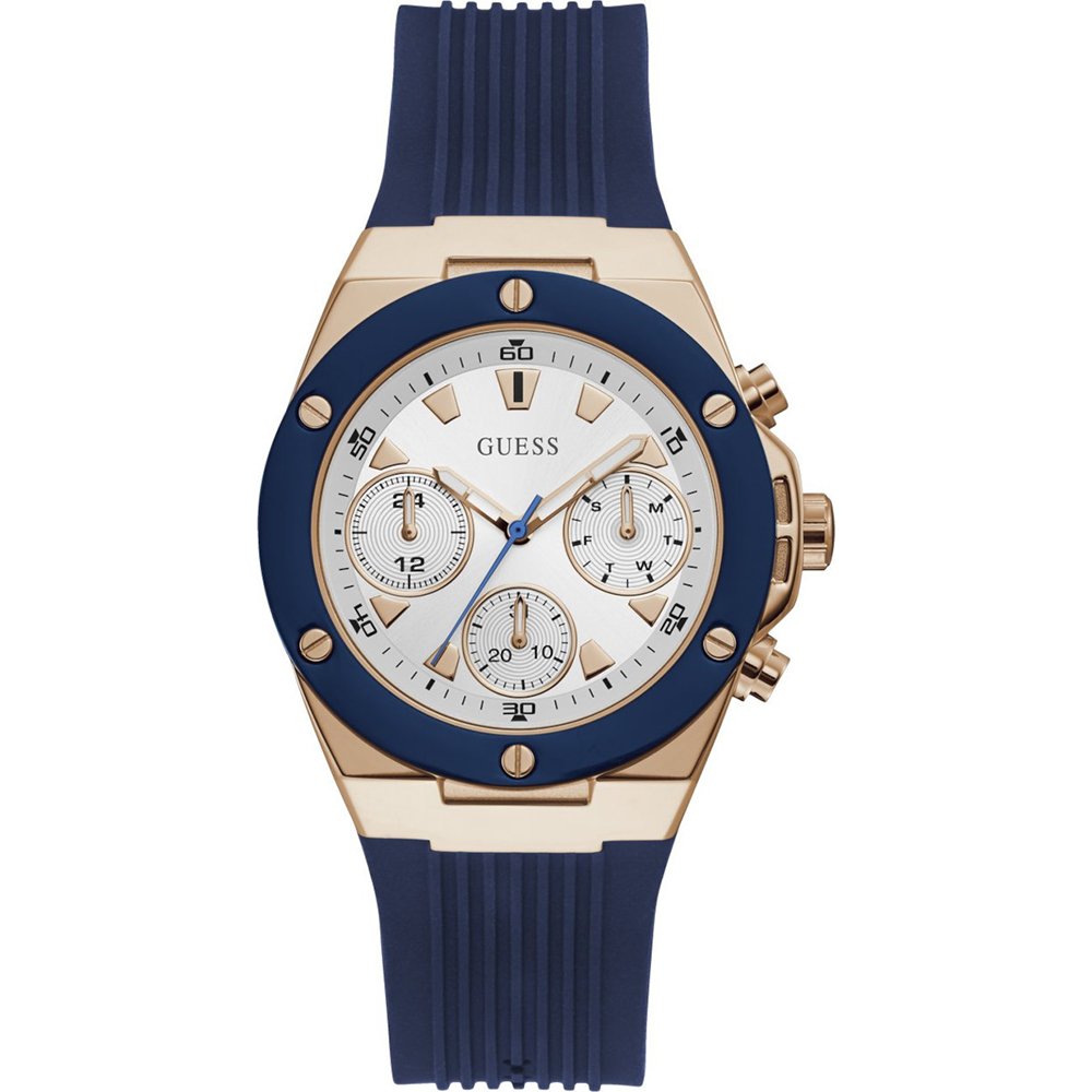 guess blue dial watch