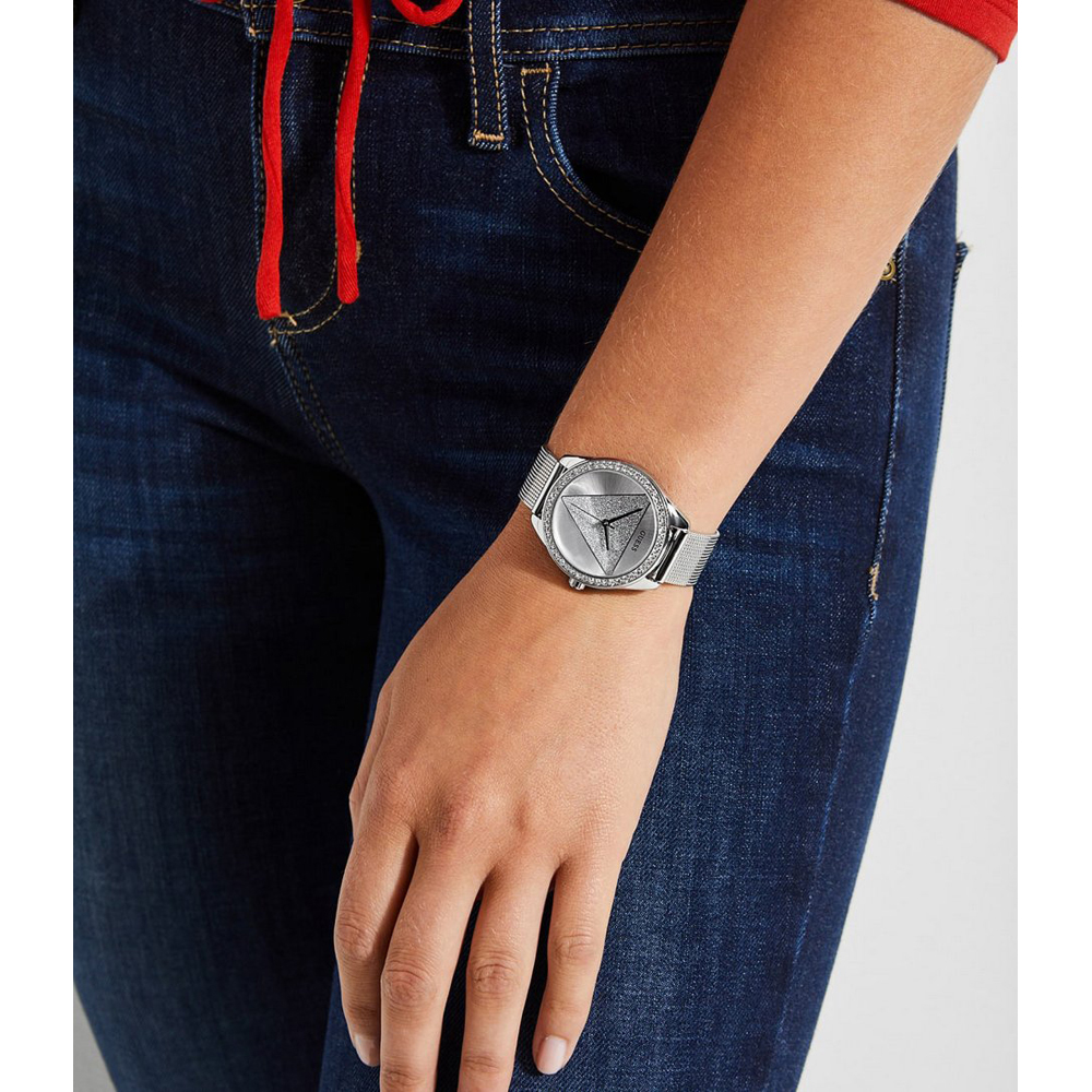 guess tri glitz watch