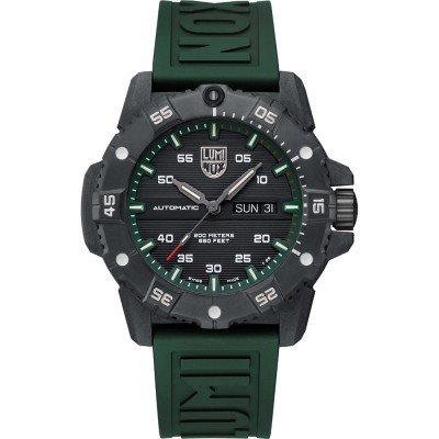 Luminux Orologio Uomo Automatico XS.3876.RB - Cassa In Carbonio 46mm, Cinturino Gomma, Vetro Zaffiro Antiriflesso