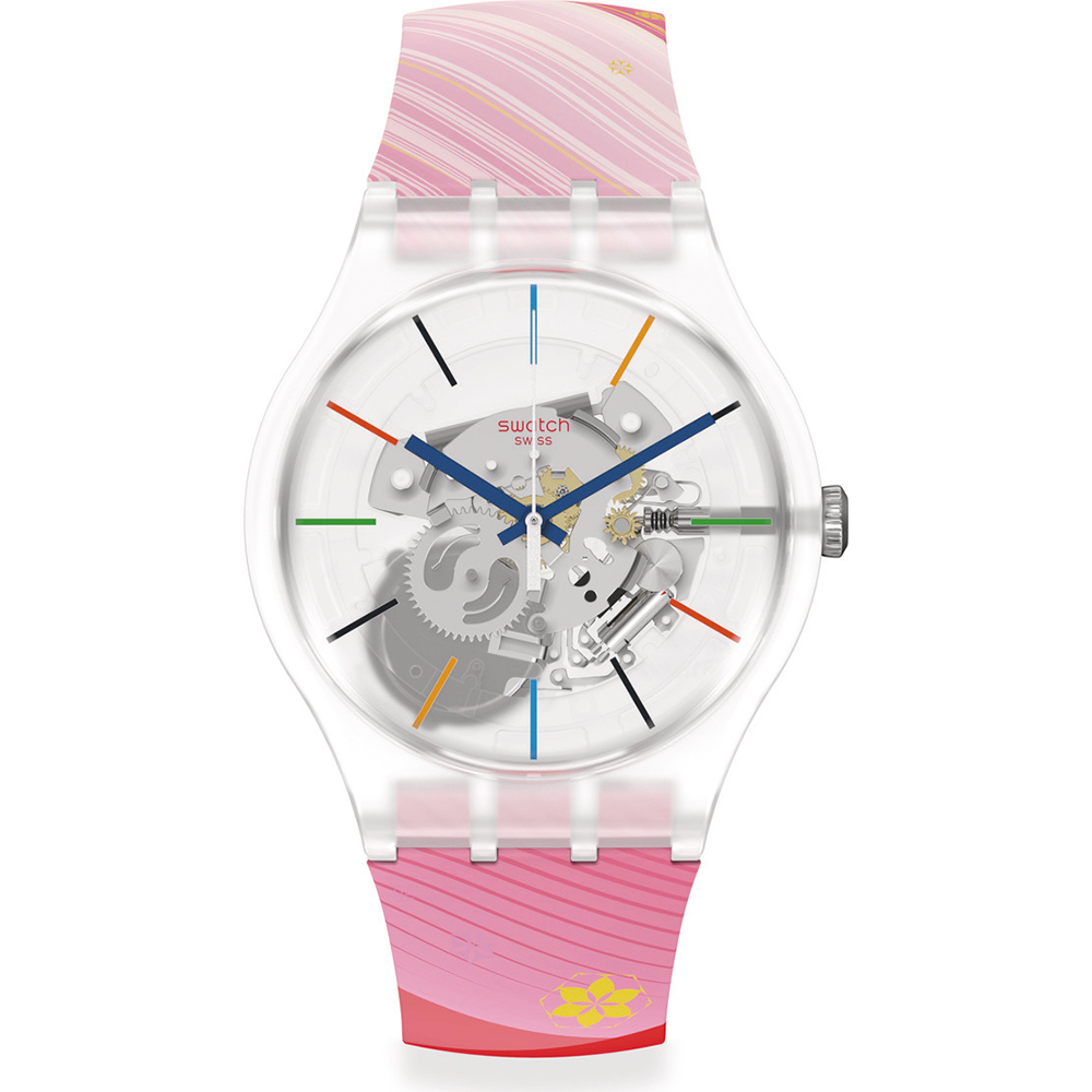 Swatch Specials SO29Z105 2022 Olympic Collection - Red rivers and mountains Watch