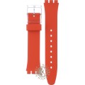 Swatch Plastic - Originals Medium (34mm) /Access/Solar/Musicall/Stop - G/SK/SL/SR/SS/SO28 AGE722 Red Away Strap
