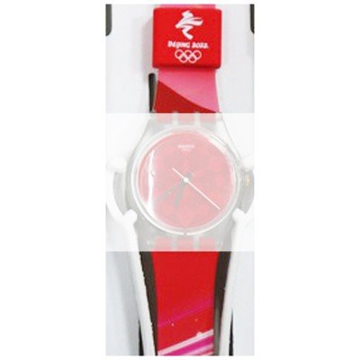 Swatch Plastic - Originals Medium (34mm) /Access/Solar/Musicall/Stop - G/SK/SL/SR/SS/SO28 ASO28Z104 Olympic Volunteer Strap