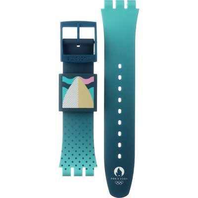 Swatch ASO29G108 Green Backside Wave Strap