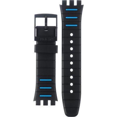 Swatch Plastic - New Chrono - SUS ASUSB410 SUSB410 Black Spy Strap