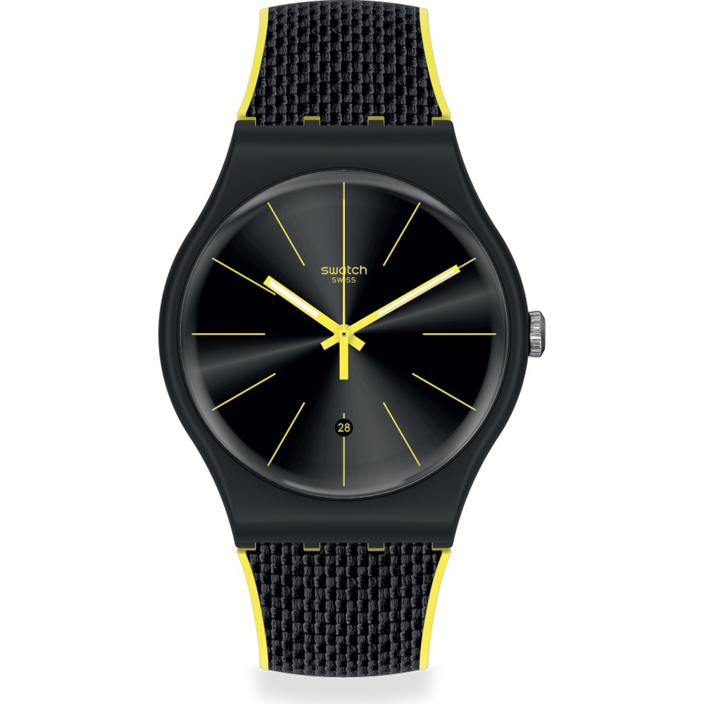 Swatch NewGent SUOB406 Black Cord Watch